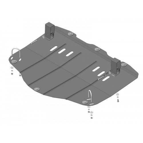 Защита Картера двигателя, КПП MOTODOR для Citroen C5 2007-2017 (II), Сталь 2 мм - Арт. 414