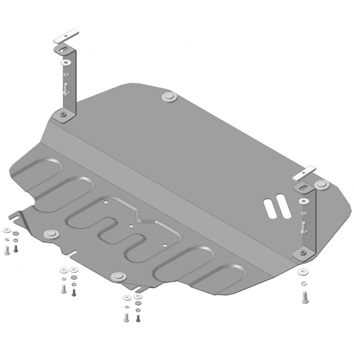 Защита Картера двигателя, КПП MOTODOR для Skoda Octavia 2004-2013 (A5), Сталь 2 мм - Арт. 72302